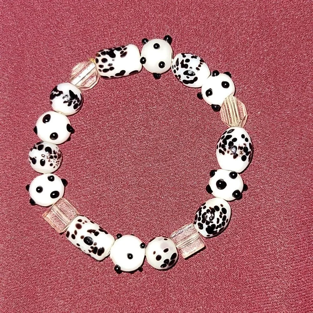 Handmade Porcelain Texturized Beaded 😍 bracelet